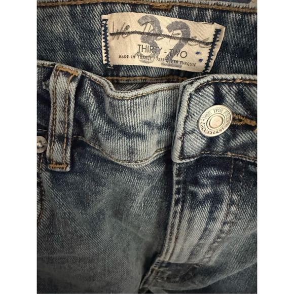 New Free People We The Free Thunderbird Flare Jeans Lightening Bolt Size 32 - Picture 8 of 8